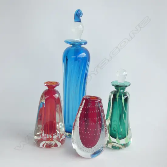 4 LYNDEN OVER ART GLASS VASES H.295mm