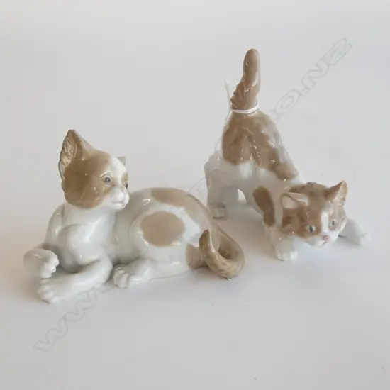 2 LLLADRO CATS L.105mm...