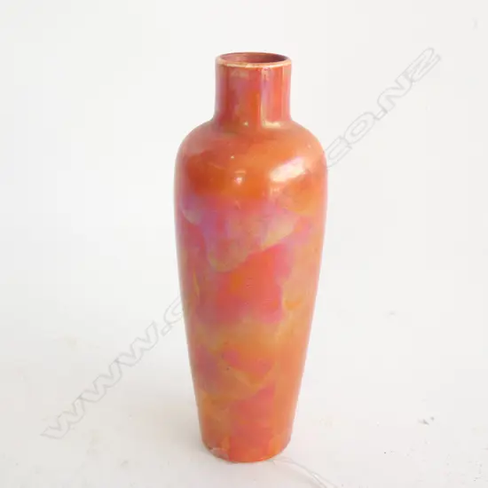 ORANGE RUSKIN VASE H.135mm