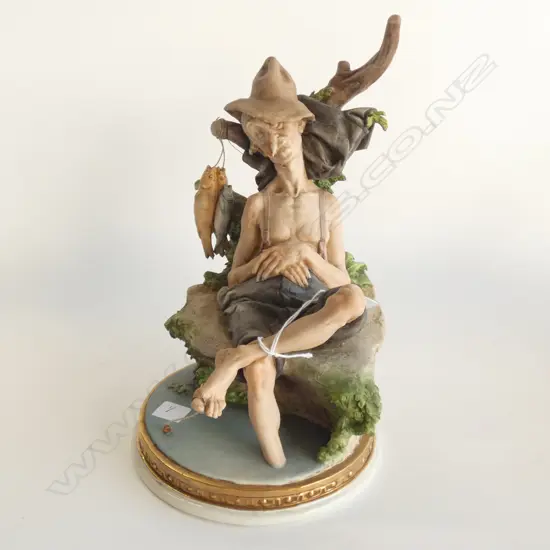 CAPODIMONTE SLEEPING FISHERMAN FIGURINE H.250mm