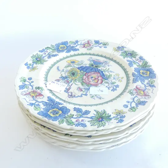 8 MASONS STRATHMORE DINNER PLATES 265mm dia