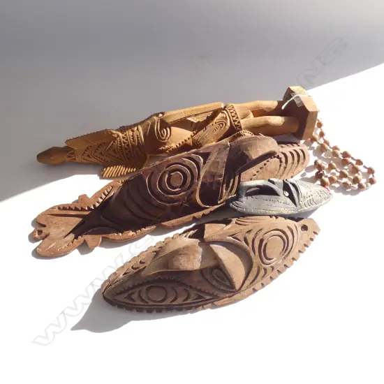 4 PNG WOOD CARVINGS