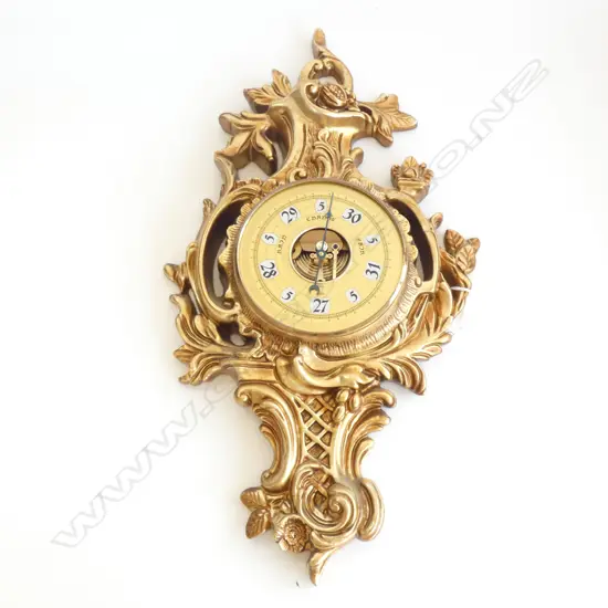 FRENCH STYLE GILDED BAROMETER NO GLASS H.490mm