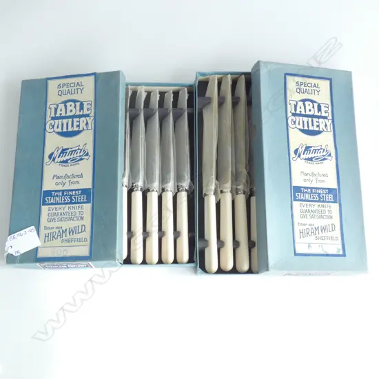 2 BOXES 6 MUTUAL HIRAM WILD SHEFFIELD KNIVES 