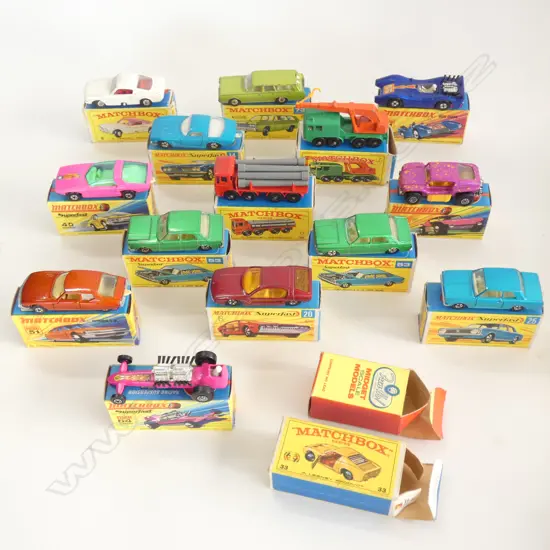 (20001) 16 MATCHBOX CARS - ALL IN ORIGINAL BOXES 