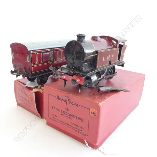 HORNBY PASSENGER BRAKE VAN & 101 TANK LOCOMOTIVE - BOTH IN ORIGINAL BOXES