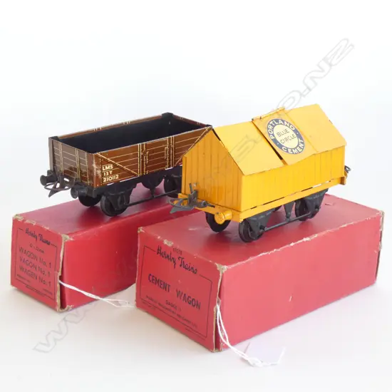 HORNBY WAGON NO. 1 & CEMENT WAGON - BOTH IN ORIGINAL BOXES 
