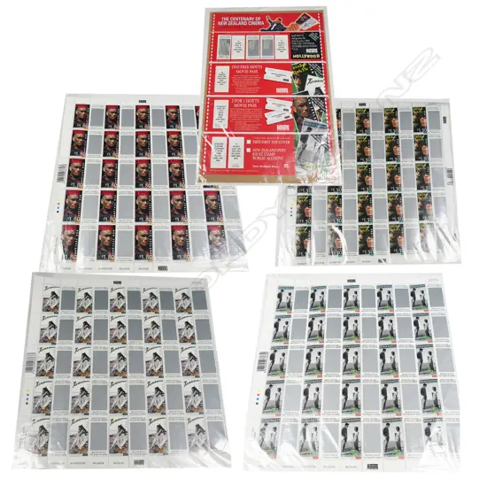 5 SHEETS OF NZ CINEMA STAMPS