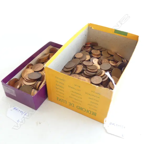 NZ 1 & 2c COINS + COPPER 1960S HALF PENNIES