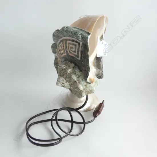 CARVED & POLISHED SHELL LAMP H.245mm