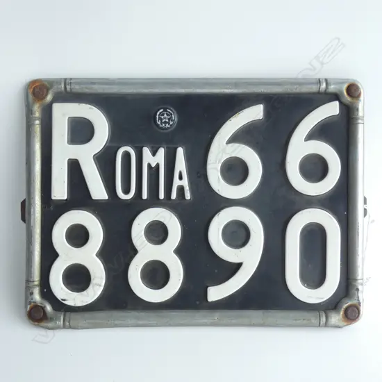 OLD ROMA NUMBER PLATE - 66 8890    280 X 210MM