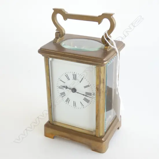 (20131) BRASS CARRIAGE CLOCK WITH KEY H. 160MM