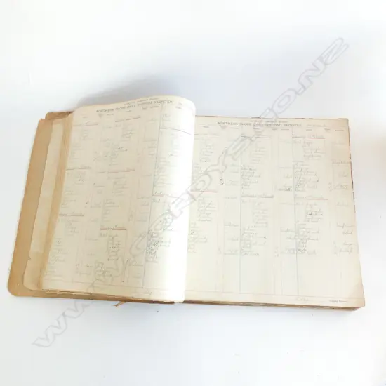 OLD AUCKLAND HARBOUR BOARD DAILY SHIPPING REGISTER BOOK - LAST ENTRY 1941