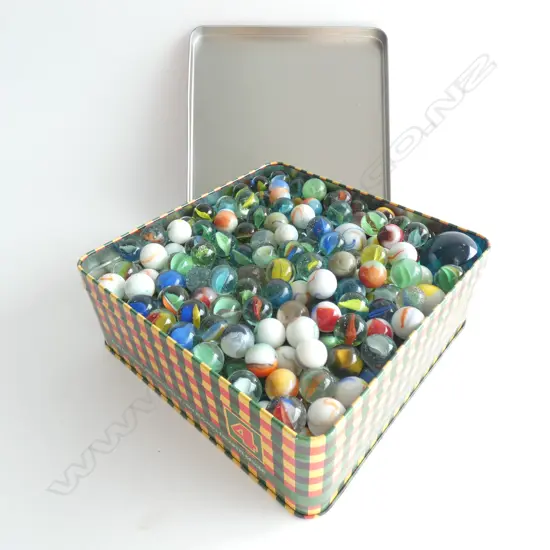 TIN OF MARBLES