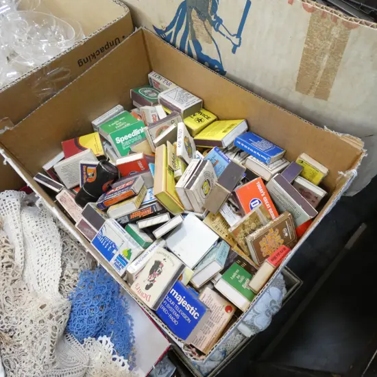 BOX LOT OLD MATCHBOXES
