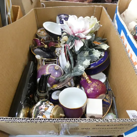 BOX LOT ASST. LIMOGES ETC