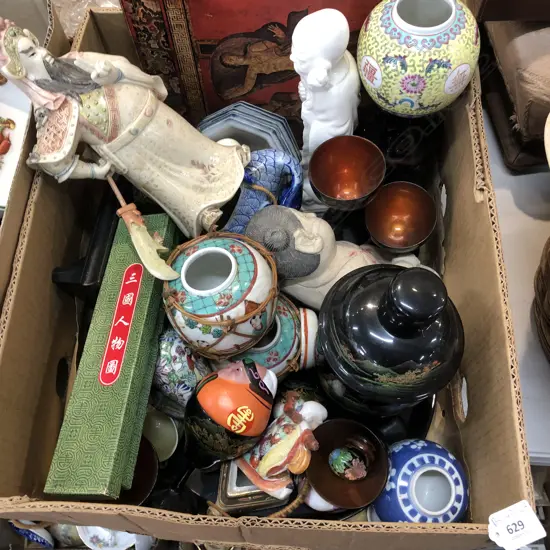 BOX LOT ASST. ORIENTAL PCES