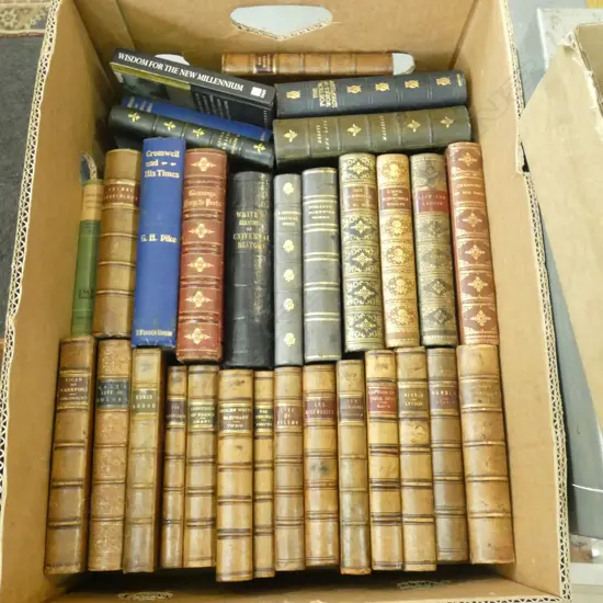 BOX LOT ANTIQUE BOOKS 