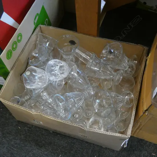 BOX ASST. CRYSTAL GLASSES ETC