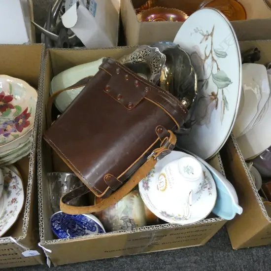 BOX LOT EP, CHINA, BINOCULARS ETC