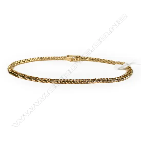 18CT YELLOW GOLD BRACELET, 9.25G