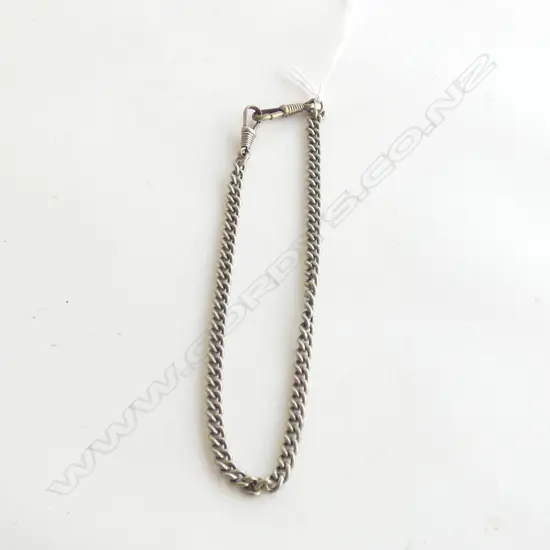 EDW WHITE METAL CURB LINK ALBERT CHAIN