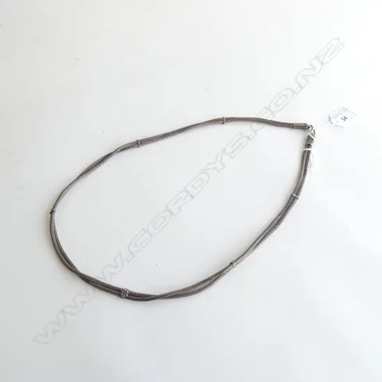 (16159) SILVER DBLE ROPE LINK NECK CHAIN L.720mm