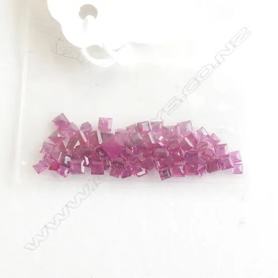 5CT FACETED RUBIES - SQUARE