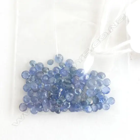 10CT LIGHT BLUE ROUND FACETED SAPPHIRES 
