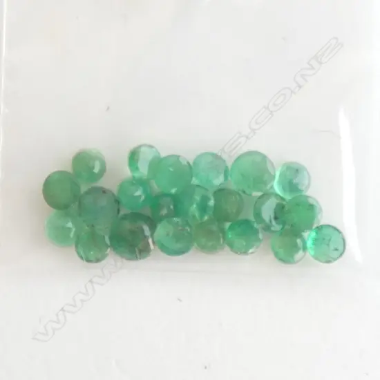5CT ROUND FACETED EMERALDS 