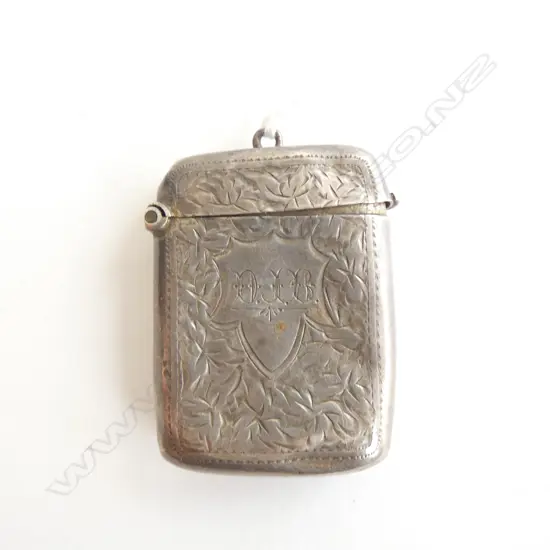 (1613) EDW SILVER VESTA ENGRAVED SOME DENTS