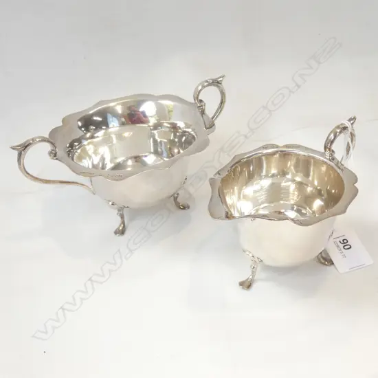 STG SILVER SUGAR & MILK, SHEFFIELD 1910 222 GRAMS 