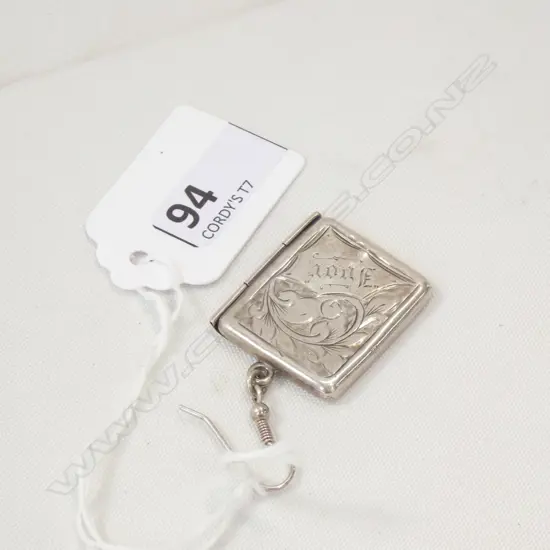 STG SILVER STAMP BOX CHESTER 1906