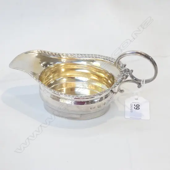 STG SILVER SAUCE BOAT B'HAM 1893 96 GRAMS