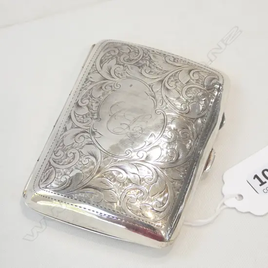 STG SILVER CIGARETTE CASE, B'HAM 1911 53 GRAMS