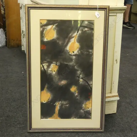 'GOURD' WATER COLOUR -  SIGNED  330 X 645MM 