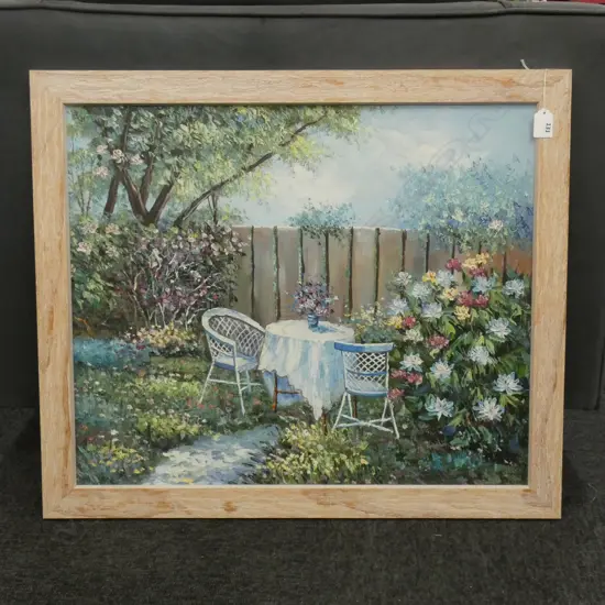 S RILEY ACRYLIC UNSIGNED 490 X 590mm