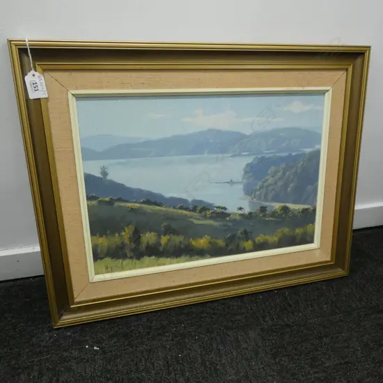 WAYNE SINCLAIR 'TE PUNA INLET' OIL 290x420mm AF