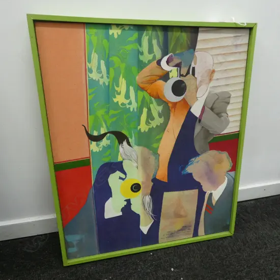 JOANNE HARDY ACRYLIC 'PORTRAIT OF FRITZ' 600 X 500mm