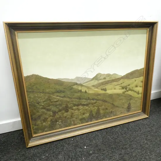 HANS BRUTSCH 'THE HOMESTEAD - HOKIANGA' OIL 1977 450x595mm