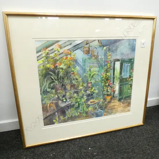 WENDY JELBERT W/C 'THE CONSERVATORY' 390 X 460mm