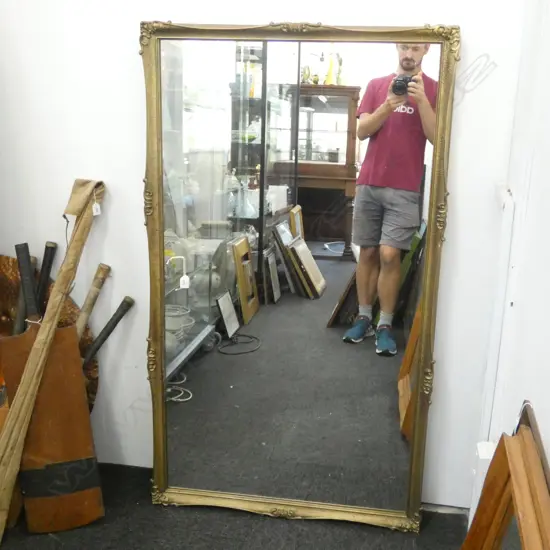 LARGE GILT FRAMED MIRROR 840X1450mm