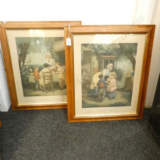 PR PEARS PRINTS 'THE COTTAGE DOOR' & 'THE SCHOOL DOOR' 350x270mm
