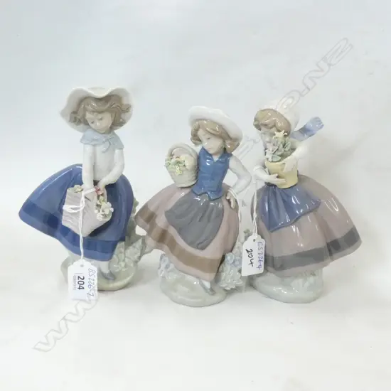 LLADRO GIRL W FLOWERS FIGURINE H.180mm