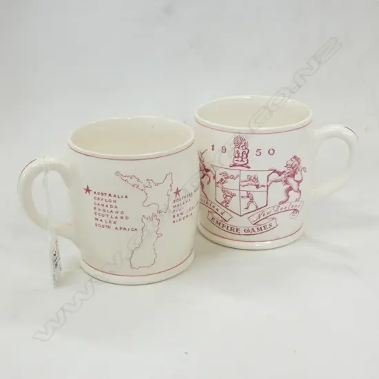 PR CROWN LYNN 1950 EMPIRE GAMES MUGS H.100mm