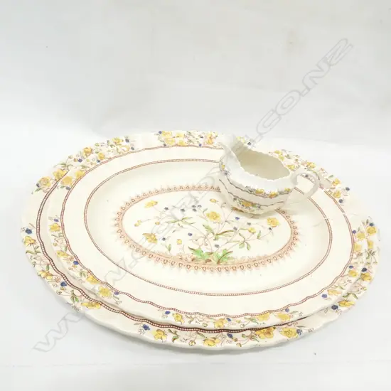 SPODE BUTTERCUP PR GRADUATED ASHETS (LARGEST L 425MM) & SM JUG 