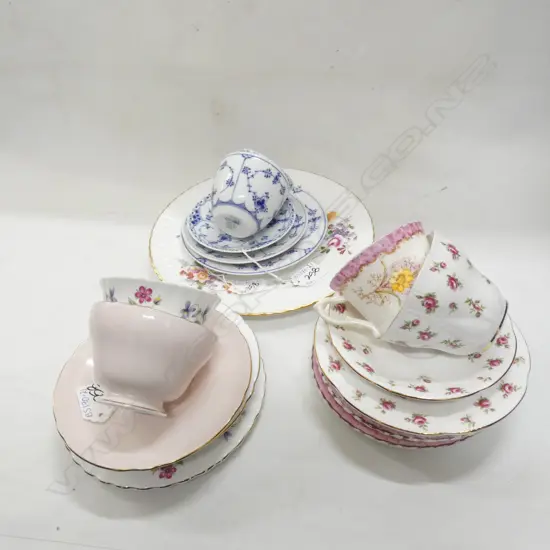 TRIOS & C&S INCL SHELLEY / RA/  ROYAL COPENHAGEN + ROYAL CROWN DERBY PLATE (DIA  235MM)