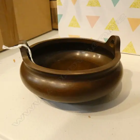 CHINESE BRONZE INCENSE BURNER 130mm dia