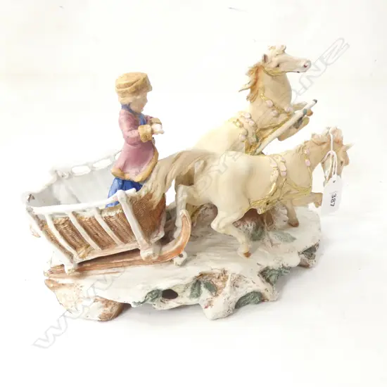 GERMAN FIGURE w. HORSES AF L.270mm