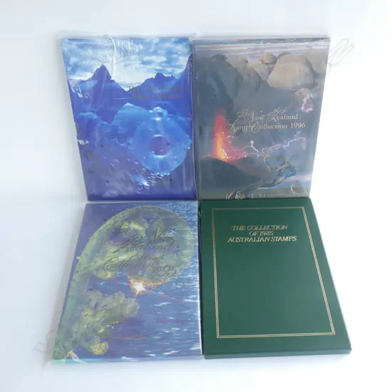 3 NZ STAMP COLLECTIONS;1995, 1996, 1998 + AUST. 1985